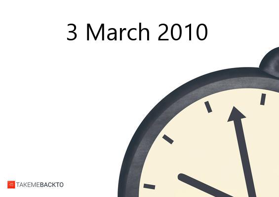 Wednesday March 3, 2010