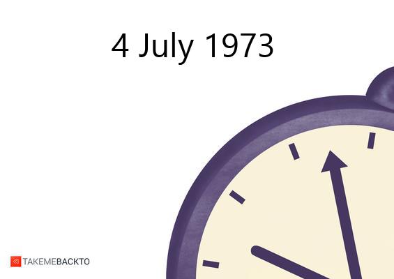 What happened on Wednesday July 4, 1973 Wednesday July 4, 1973