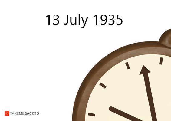 Saturday July 13, 1935