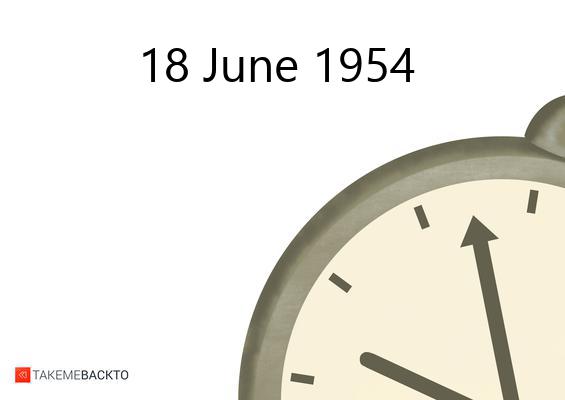 What happened on Friday June 18, 1954 Friday June 18, 1954