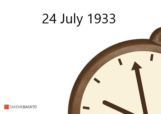 Monday July 24, 1933