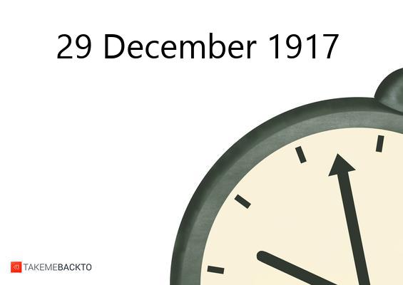 Saturday December 29, 1917